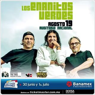 Concierto de Enanitos Verdes en Ciudad de México, DF, México, Miércoles, 19 de agosto de 2015