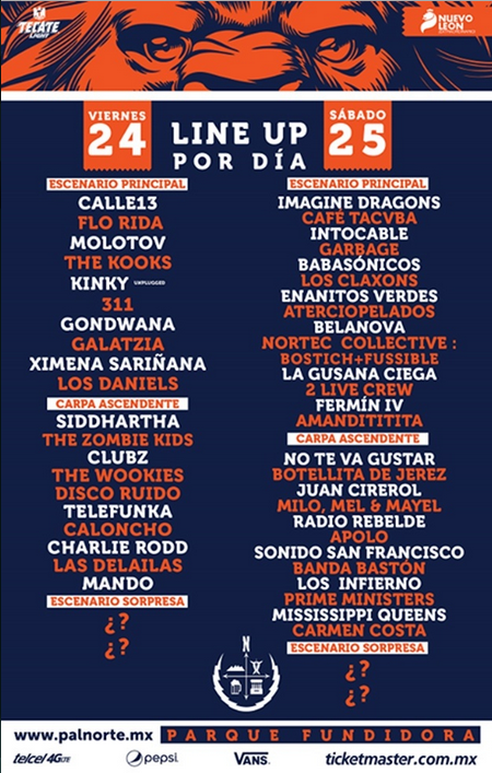 Concierto de Las Delailas en Monterrey, México, Viernes, 24 de abril de 2015