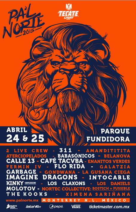 Concierto de The Kooks en Monterrey, México, Viernes, 24 de abril de 2015
