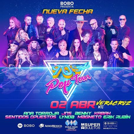 Concierto de JNS, 90s POP TOUR, en Veracruz, México, Sábado, 02 de abril de 2022