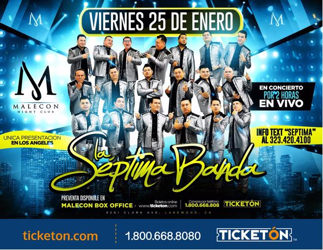 Concierto de La Séptima Banda en Lakewood, California, Estados Unidos, Viernes, 25 de enero de 2019