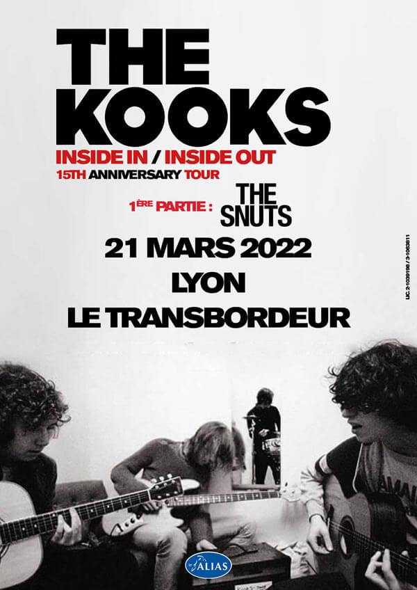 Concierto de The Kooks en Villeurbanne, Francia, Lunes, 21 de marzo de 2022