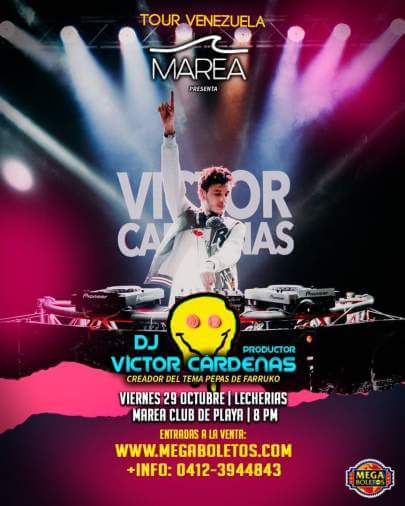 Concierto de Víctor Cárdenas en Lecherias, Anzoátegui, Venezuela, Viernes, 29 de octubre de 2021